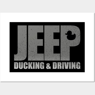 Jeep ducking driving Posters and Art